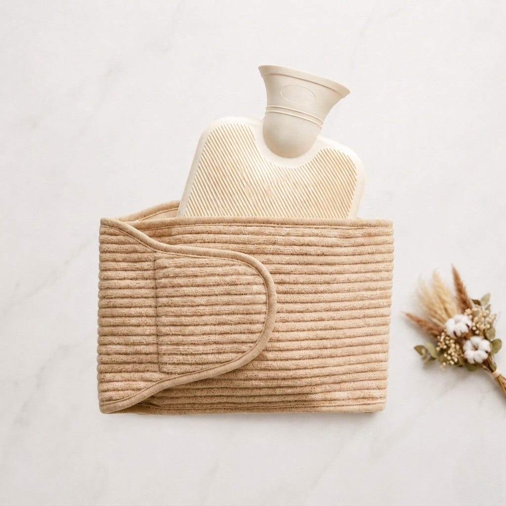 Bouillotte cozy avec housse tricotée beige YaNa Confort