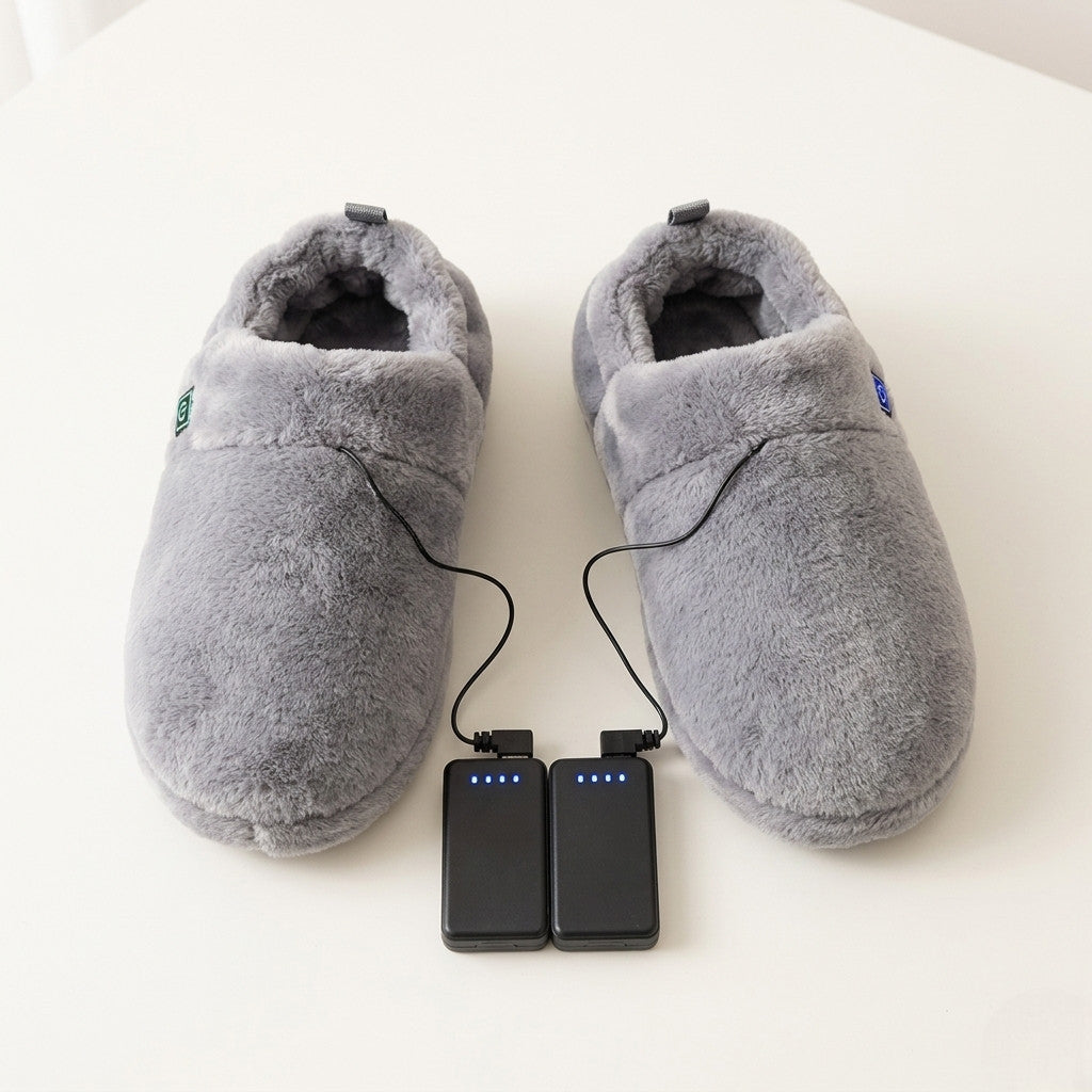 Chaussons Chauffants Intelligents — Chaleur Douce & Pieds au Chaud Toute la Soirée