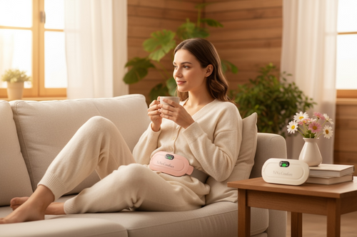 Ceinture Chauffante et Massante-Soulagement Immédiat des Douleurs Menstruelles