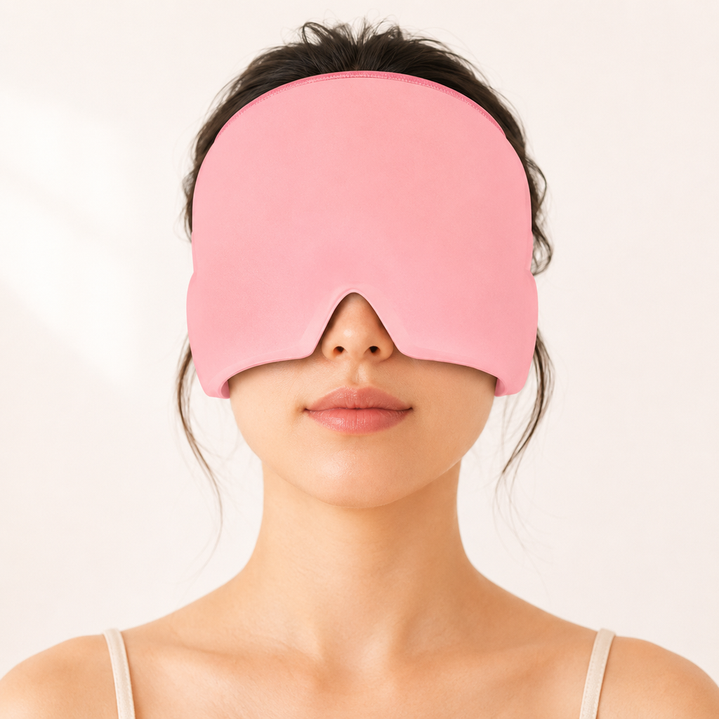 Bandeau gel froid migraine rose poudré ThermoRelax YaNa Confort