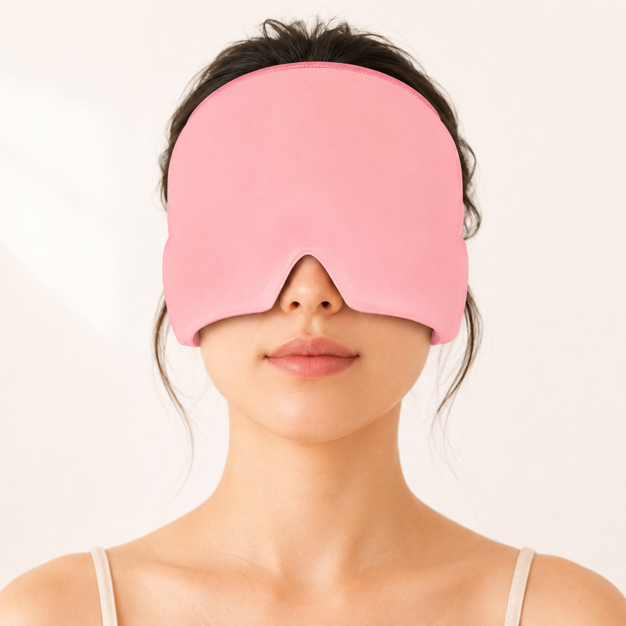 Bandeau gel froid migraine rose poudré ThermoRelax YaNa Confort