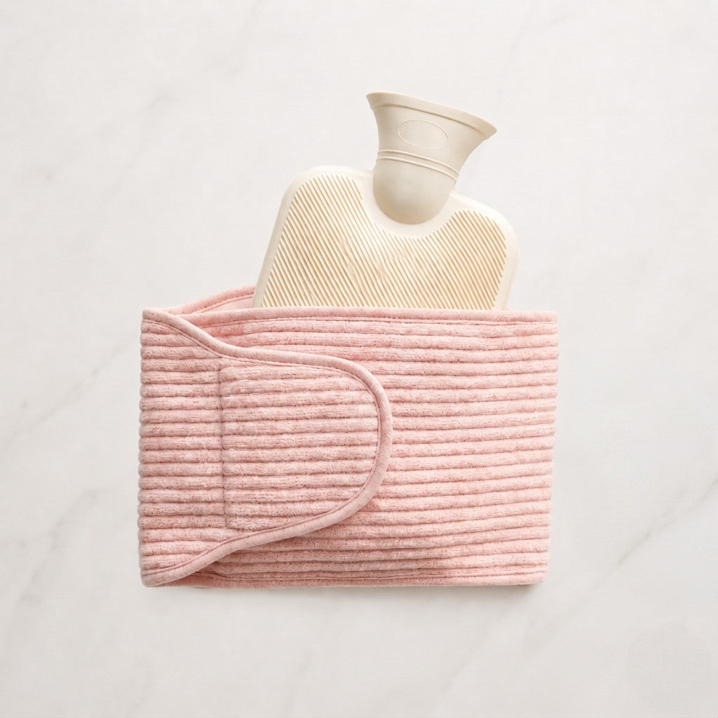 Bouillotte cozy avec housse tricotée rose YaNa Confort