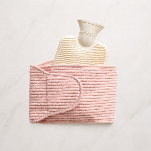 Bouillotte cozy avec housse tricotée rose YaNa Confort