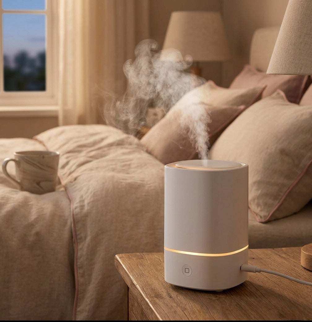 Diffuseur huiles essentielles ambiance soir chambre cosy YaNa Confort