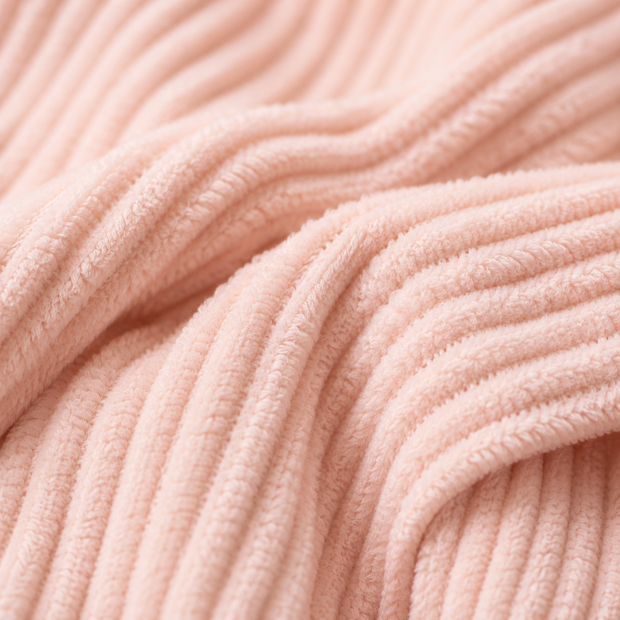 Gros plan texture velours côtelé rose poudré pantoufles YaNa Confort