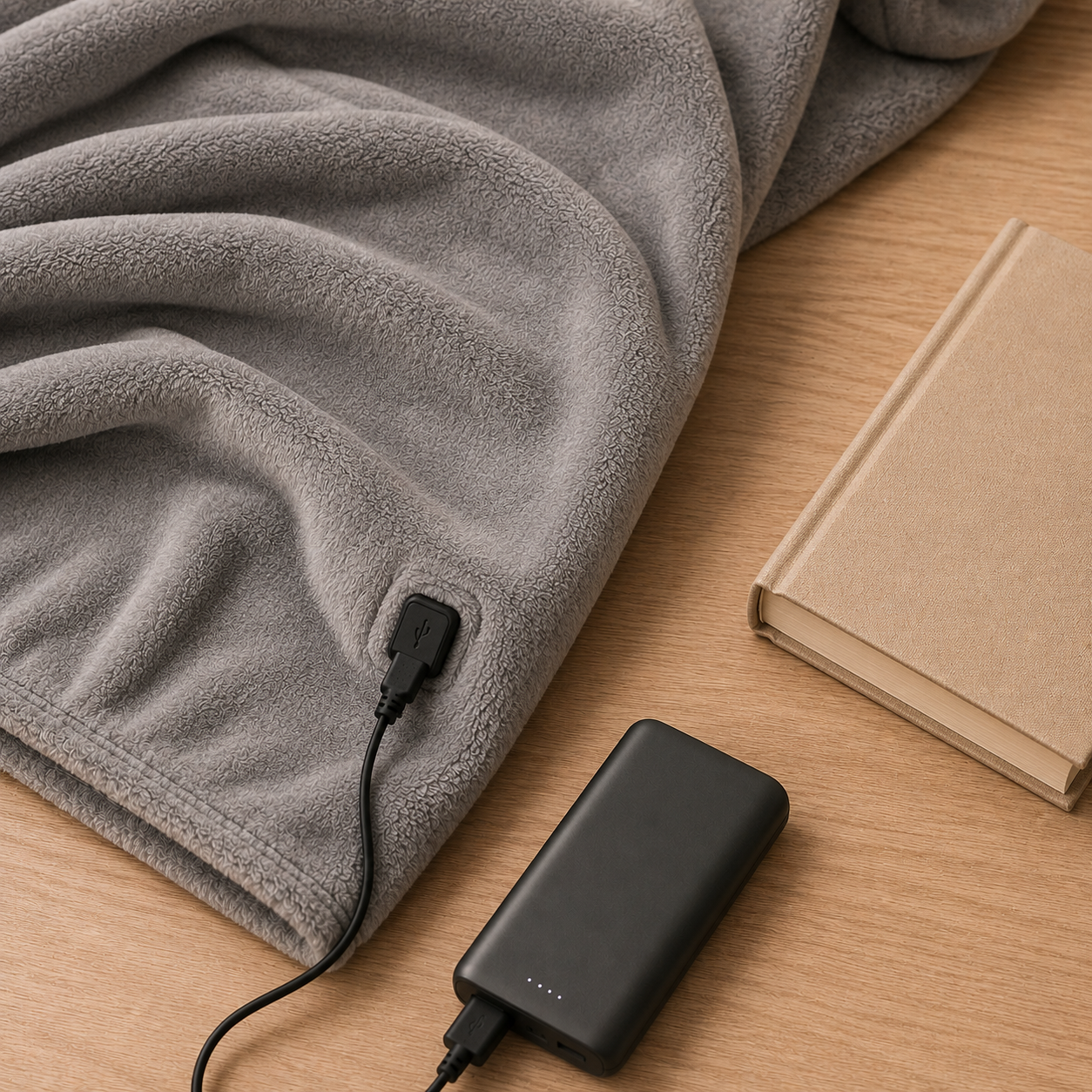 Soirée cocooning avec plaid chauffant USB YaNa Confort