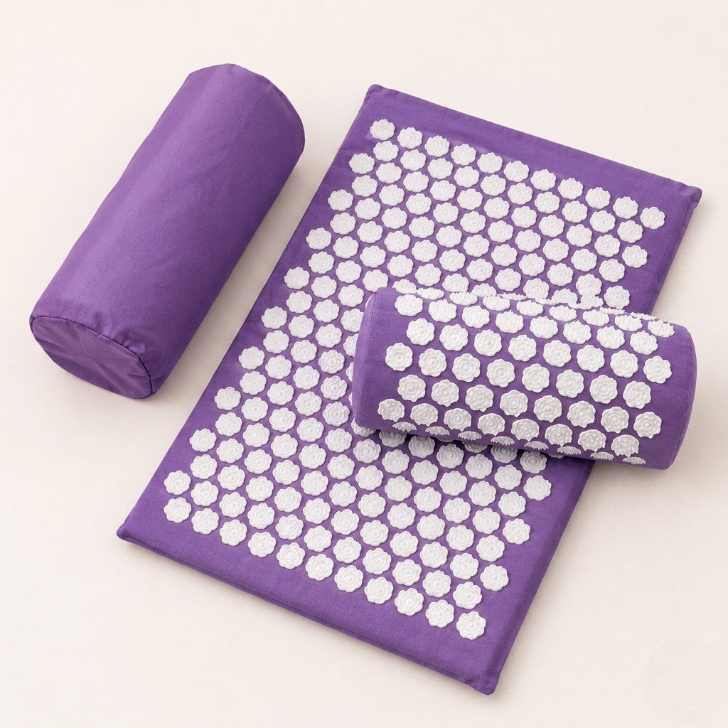 Set acupression violet doux AcuCalm tapis coussin sac YaNa Confort
